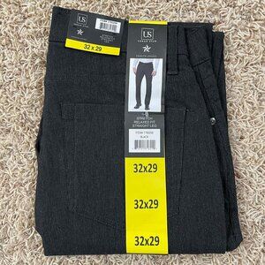 Urban Star Men’s Stretch 5-Pocket Pants Black, Size 32x29 (New)